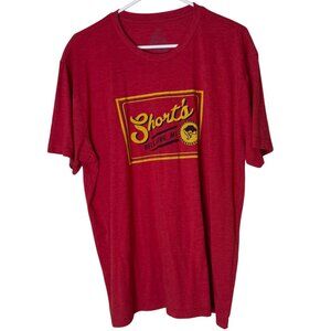 Shorts Brewing Co. Bellaire Michigan Red Graphic T-Shirt Beer Tee XL